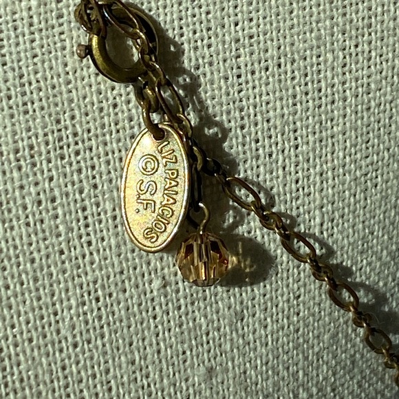 Liz Palacios Signed Pear-Shaped CrystalFlower Choker Necklace - Picture 4 of 14